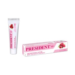 Зубна паста PRESIDENT BABY RASPBERRY 0-3, 30 мл