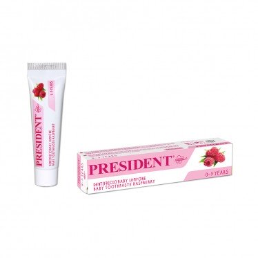Зубна паста PRESIDENT BABY RASPBERRY 0-3, 30 мл